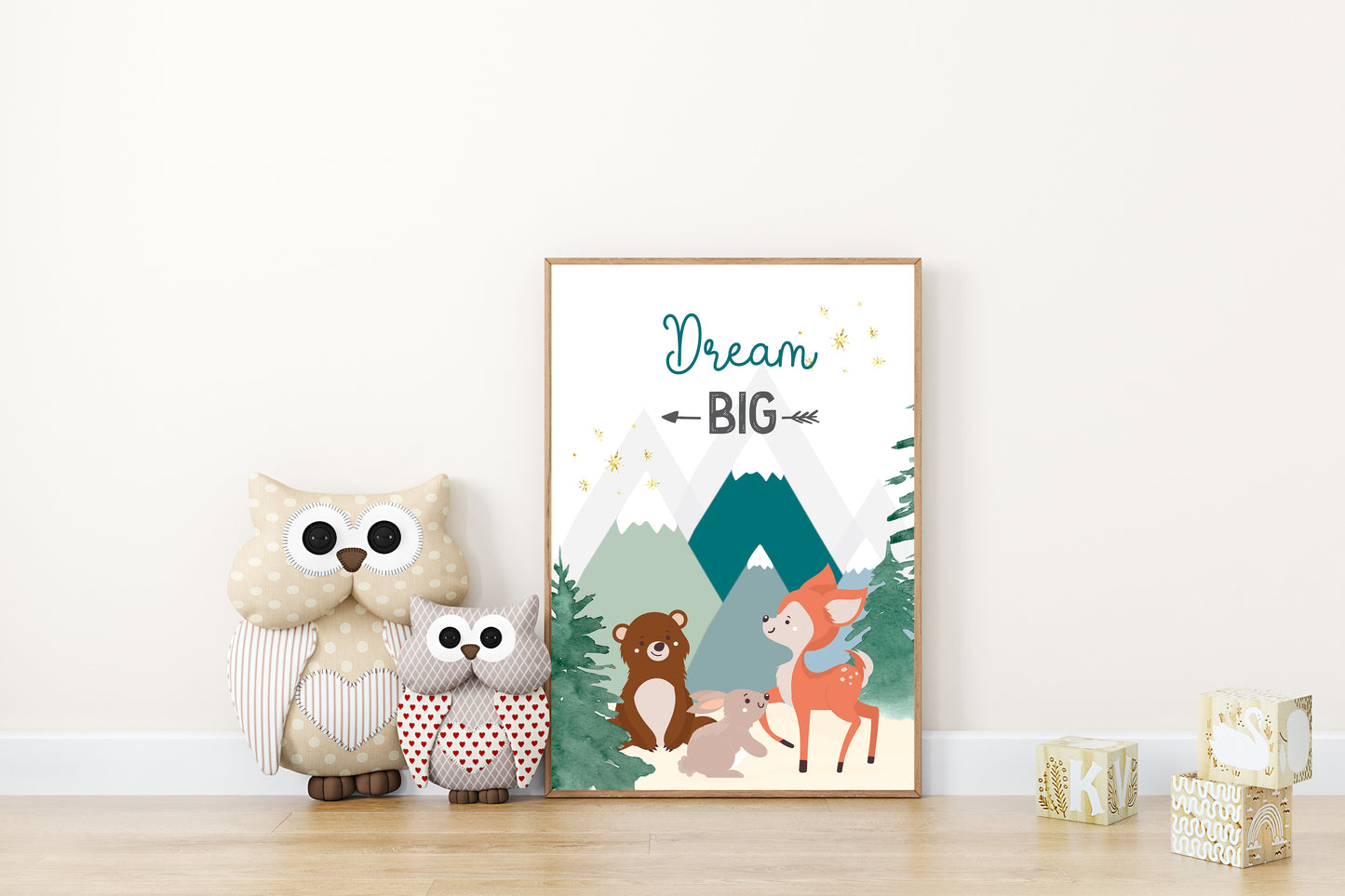 Forest Nursery Decor,Mountain Nursery Print,Adventure Awaits Sign,Forest Animals,Forest Print,Explore Little One,Dream Big Sign, Kids Room