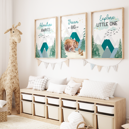 Mountain Nursery Wall Art Print
