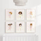 Set of 6 Wall Art Ballerina Poses Prints