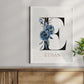 Personalized Baby Name,Custom Printable Monogram wall decor,Inital Wall Art,baby room wall decor,blue floral print,letter monogram with name